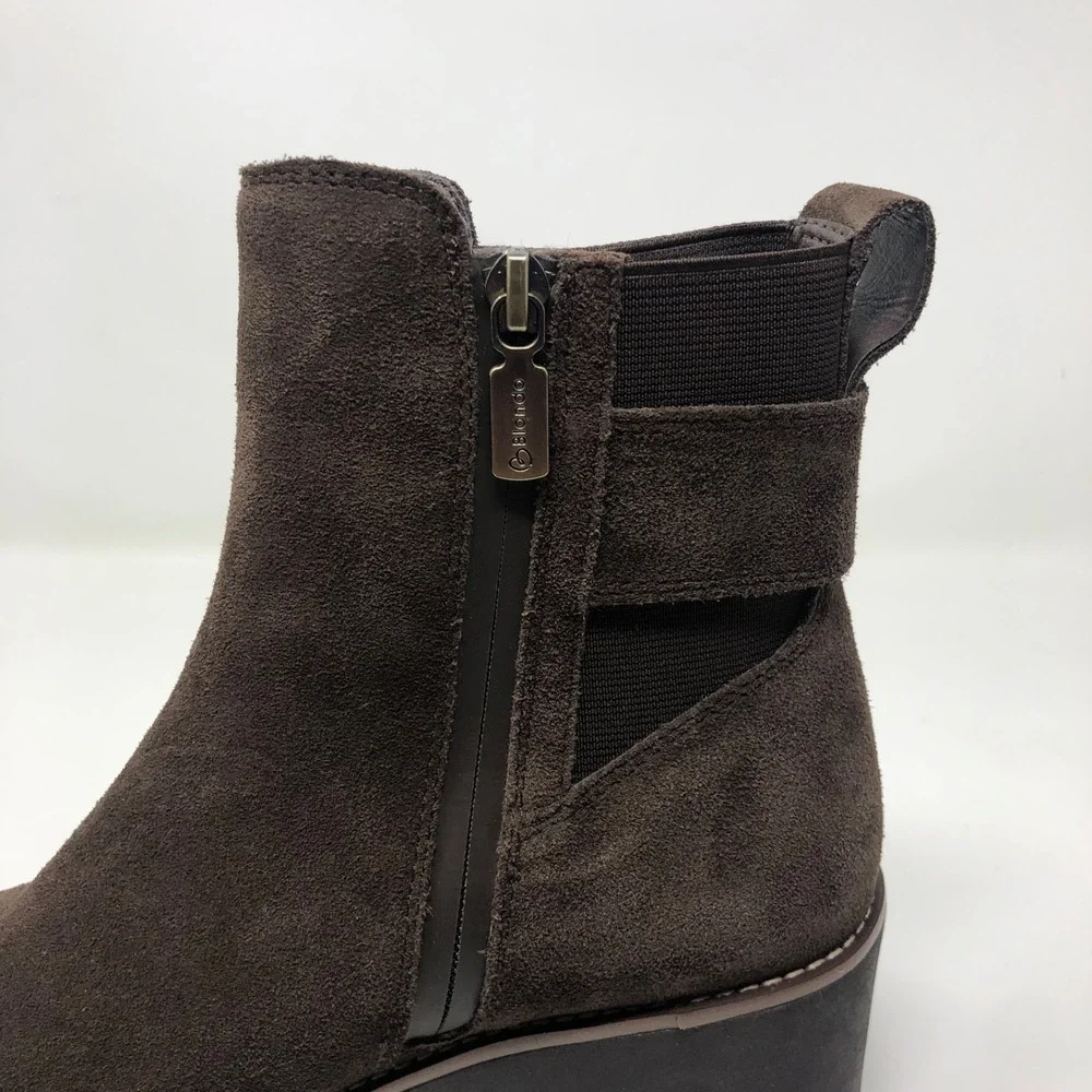 Blondo Dahlia Boots Womens 7.5 Brown Waterproof Outdoor Cabin Chic Cow Suede